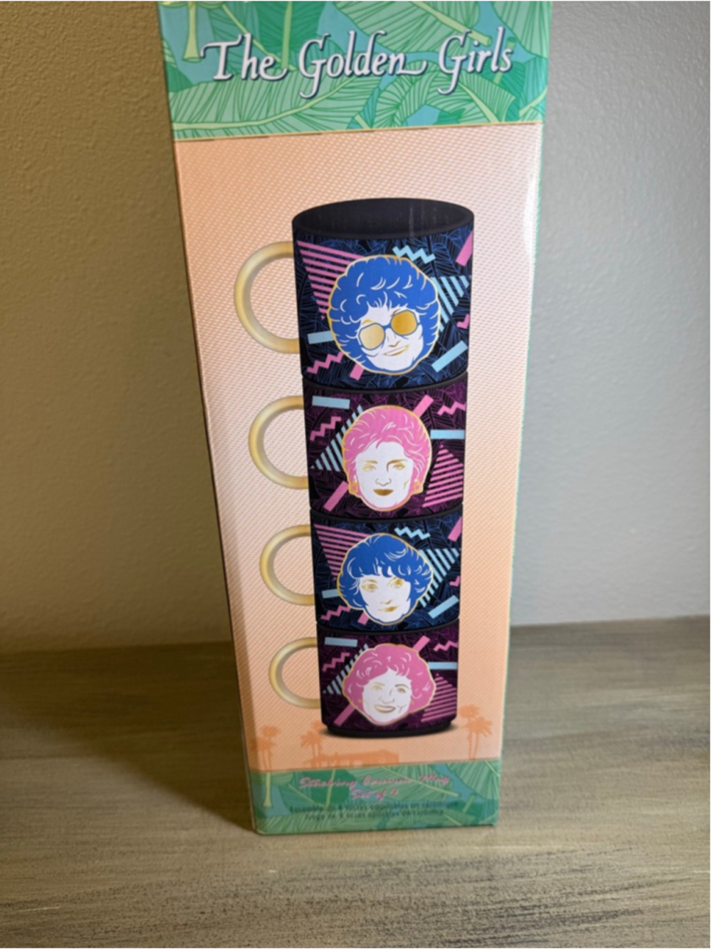NIB The Golden Girls Stacking Ceramic Mug Set